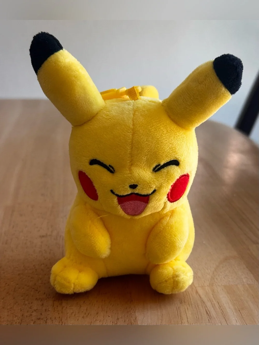 Pokemon Yellow Pikachu Plush Keychain with Red Cheeks& Black Ear Tips from 1997